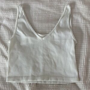 Aeropostale Ribbed Women's Crop Top - White